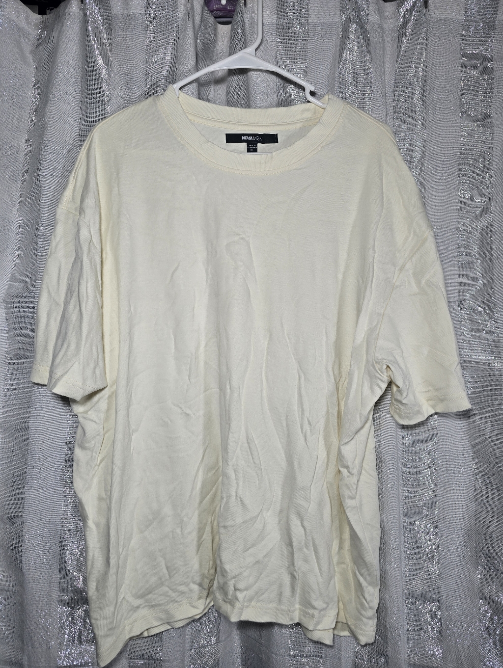 Novamen - Cream Crew Neck Short Sleeve Shirt